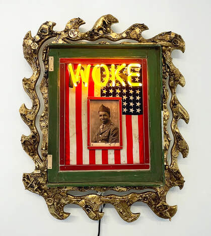 replica painting of book cover and handwritten letter