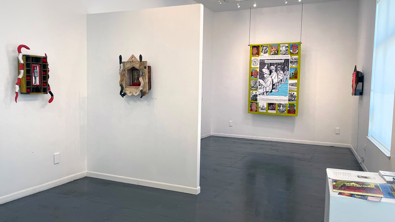 Art Gallery with William Rhodes' artwork