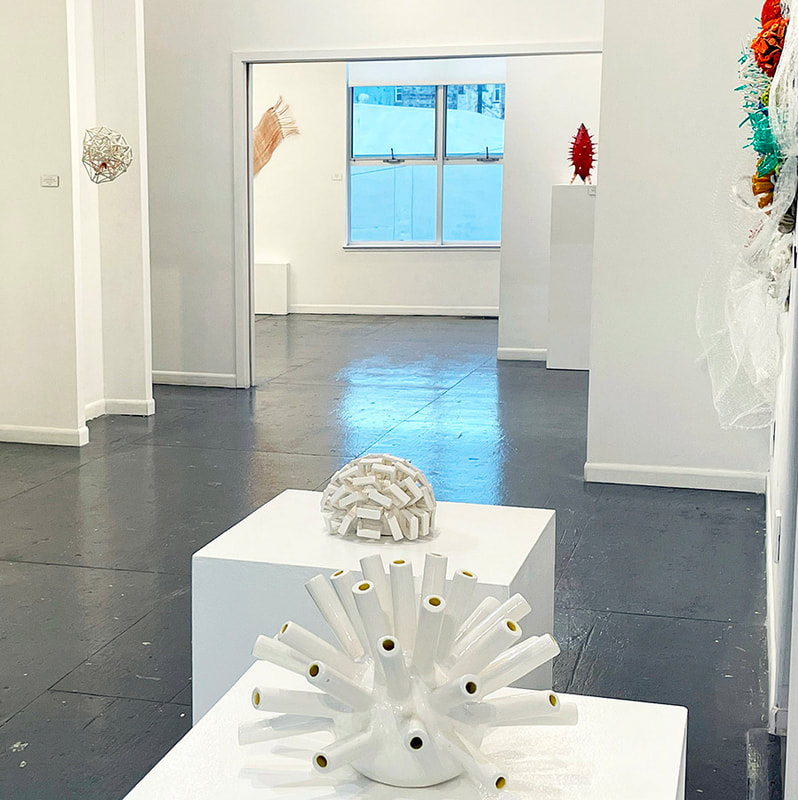 art gallery with art work