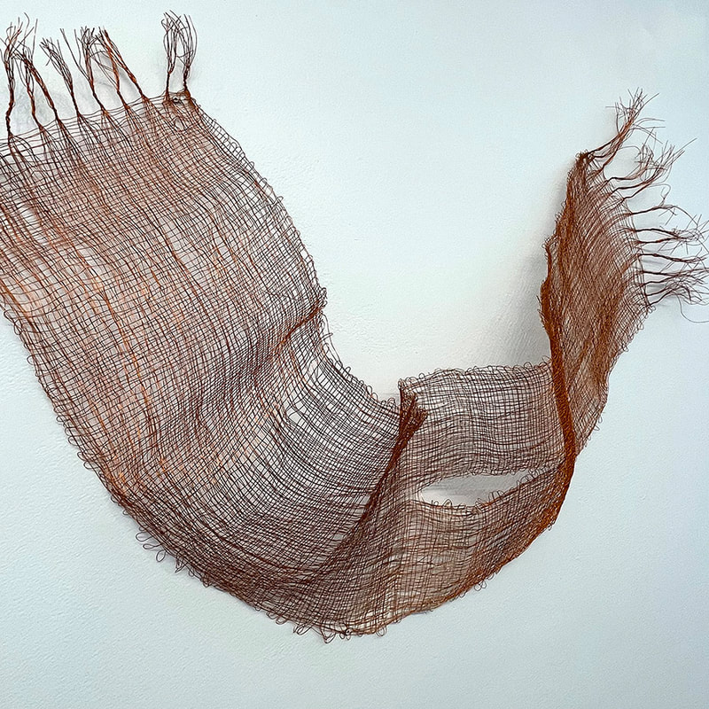Copper woven scarf