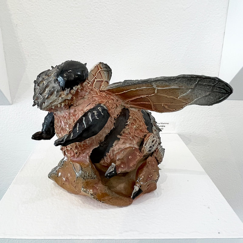 ceramic bee sculpture