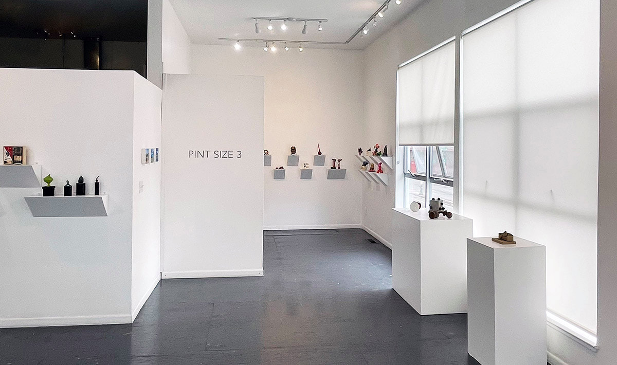 View of artwork in an art gallery